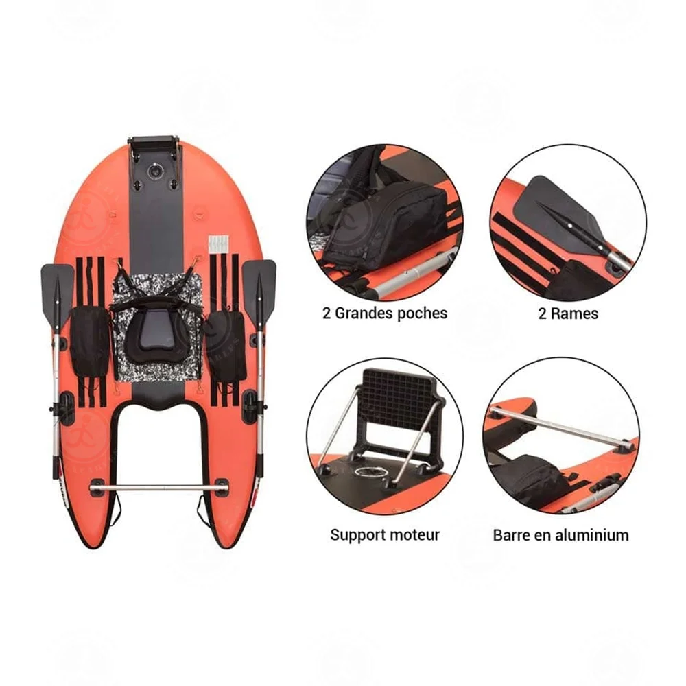 

Wholesale Price High Pressure Inflatable Electric Fishing Platform Boat Hard Air Tube Hard Belly Boat for Lake Fishing