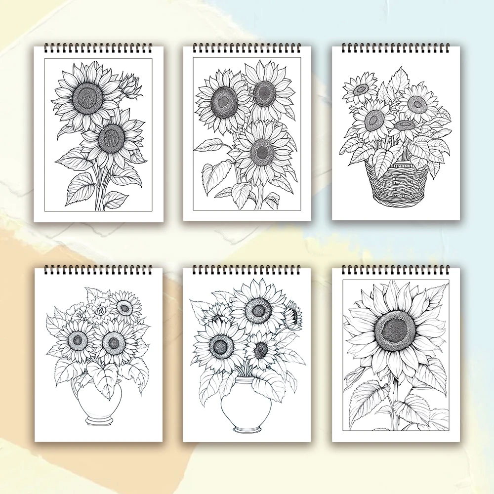 Malbuch für Erwachsene – 30 Blatt, Spiralbindung, speziell für Frauen, 11,2 x 8,3 Zoll, Zeichenbuch, Geburtstagsgeschenk, Geschenk für Feiertagspartys. – Detail 10