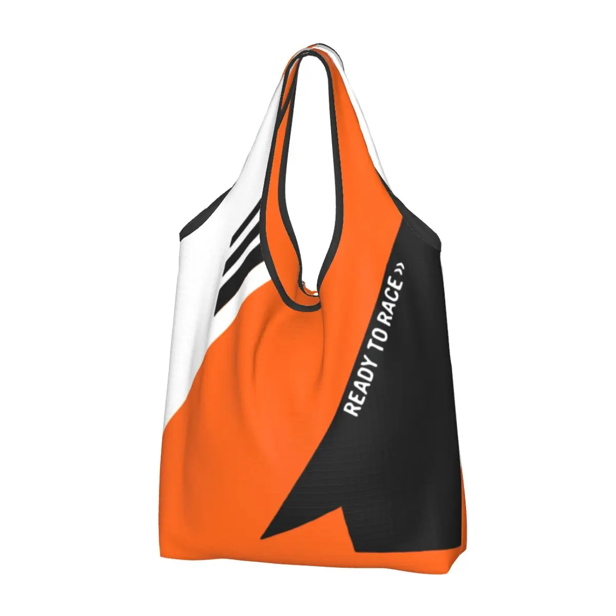 Ready To Race Motocross Reusable Shopping Grocery Bags Foldable 50LB Weight Capacity Eco Bag Eco-Friendly Washable