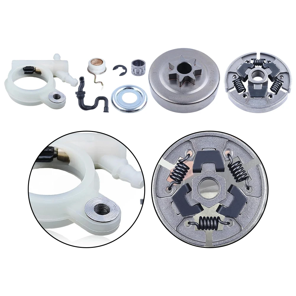 for Worm Gear Oil Pump Kit Sprocket Cleaner 325 7T Sprocket Clutch Assembly Complete Kit E-clip Efficient Lubrication