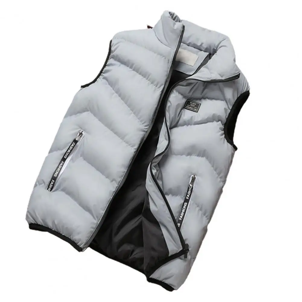 

Vest Jacket Men 2024 New Puffer Sleeveless Coats Mens Solid Color Down Jacket Winter Warm Waistcoat Outwear Windbreaker Clothing