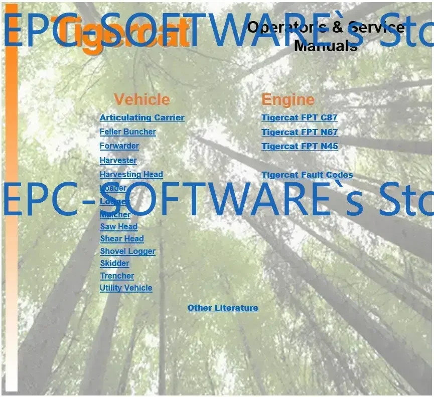 

EPC-SOFTWARE Tigercat Оператор и руководство по обслуживанию PDF