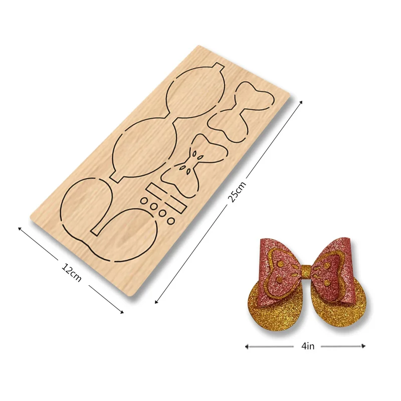 

SIZZIXDIES 1 шт., 4-дюймовая 4-слойная шпилька с бантом, деревянные режущие штампы, подходящие для большинства машин