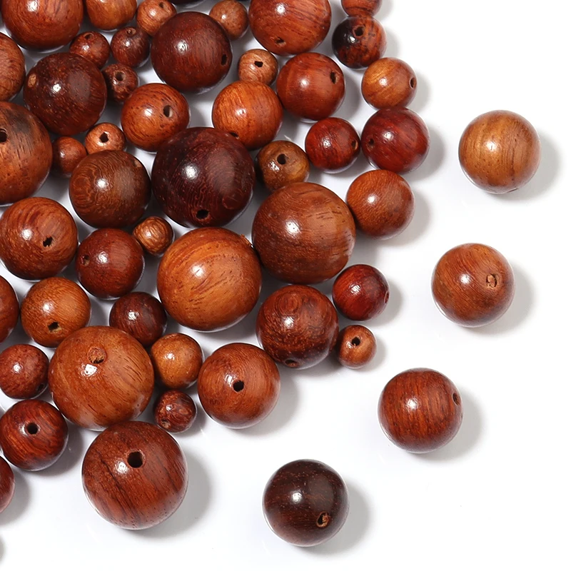 50-100 قطعة/الوحدة 6 8 10 12 مللي متر البورمية خشب الورد الخرز لصنع المجوهرات فضفاض الخرز الخشبي المستديرة قلادة سوار ذاتي الصنع بالجملة