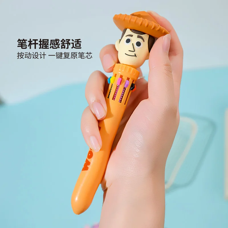 かわいいディズニーステッチボールペン漫画 10 色マーカー 0.7 子供落書き多色手持ちペン学生学習文具