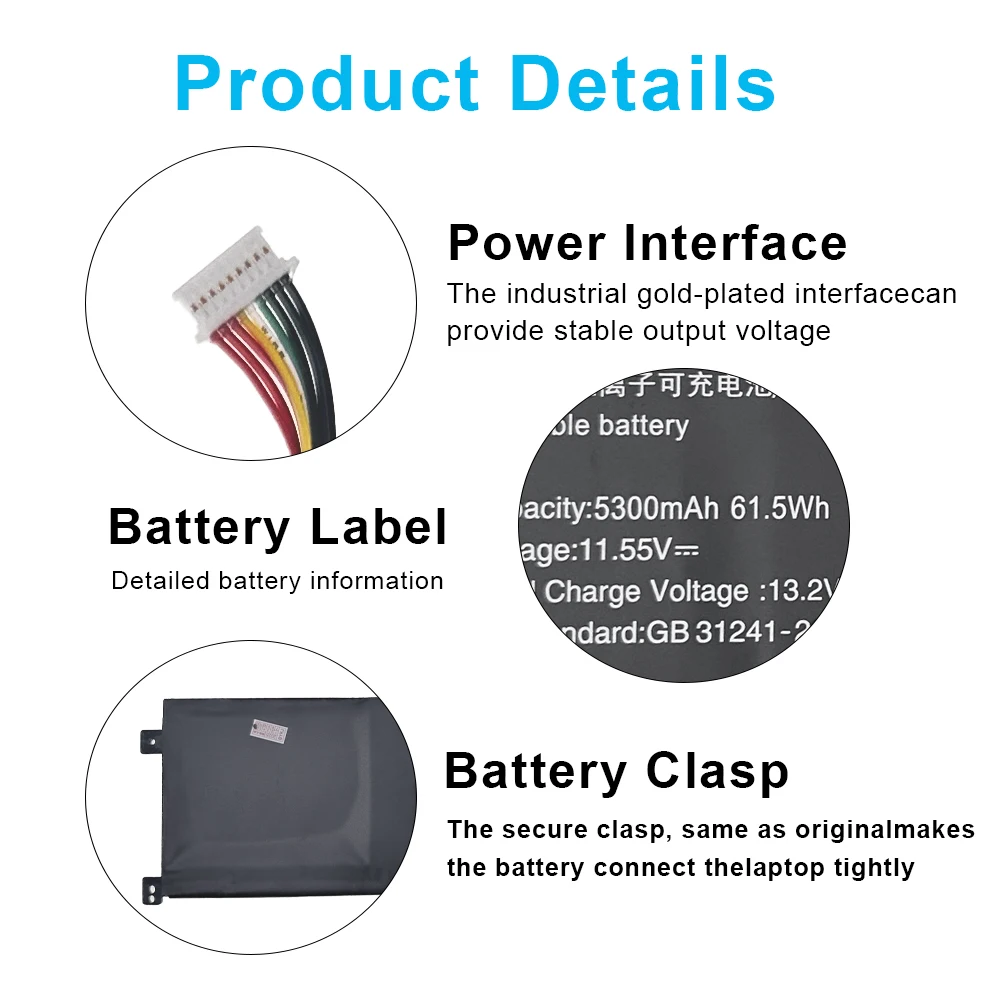 SSBS81 Laptop Battery For MECHREVO 16 Pro 16HD-5BB6U 16HDS-7BB6U Code 01 2022 Edition 2023 R5 R7-6800H Tablet PC Code 10 Series