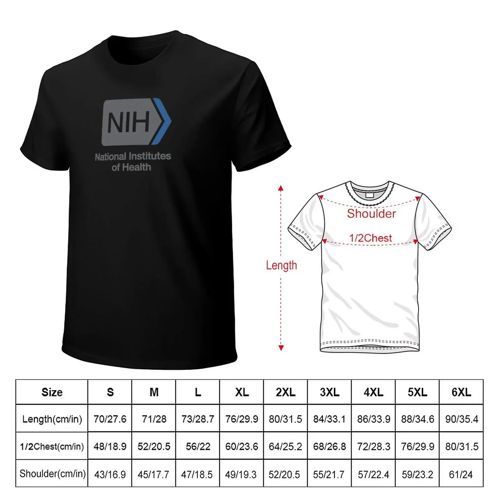 nih national institutes of health mask T-Shirt Blouse quick-drying cute tops mens t shirts casual stylish