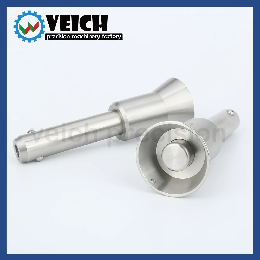 VCN122 inch Stainless Steel Button Quick Release Handle Ball Lock Pins With Free Safety Rope Usable Length 0.5