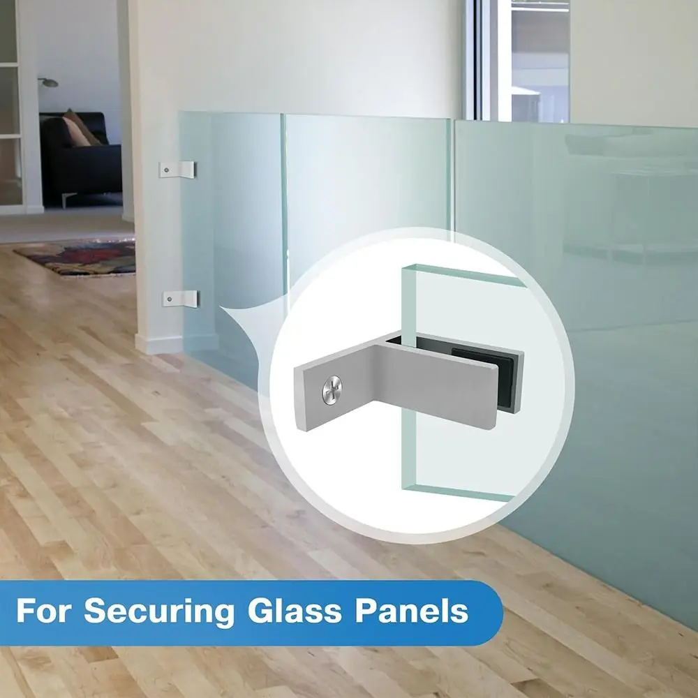 Stainless Steel Glass Clamp Bracket 90 Degree Satin Finish Stainless Steel Glass Clamp Heavy Duty 180 Degree