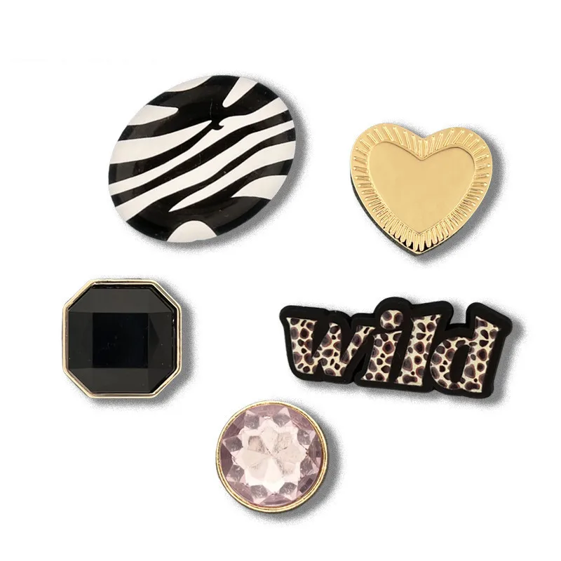 

Metal charm Shoe Buckle Gem Heart Hole Shoes Accessories metal Fashion Shoes Accessories