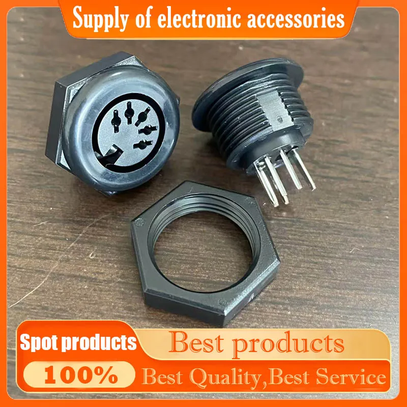 DS-5-07C circular S-terminal connector, 5-core socket, 5P threaded DIN female socket, vertical connection head, medical nut