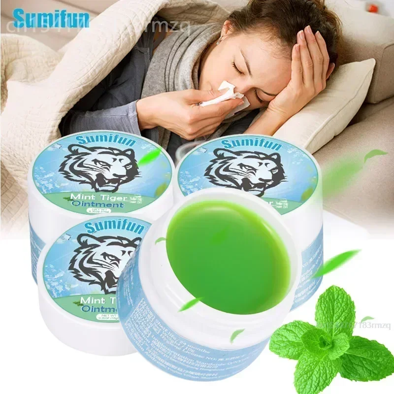 Bálsamo de tigre, aceite refrescante, ungüento de menta para tratar el resfriado, dolores de cabeza, congestión Nasal, crema para mareos, picadura de mosquitos, yeso antipicazón