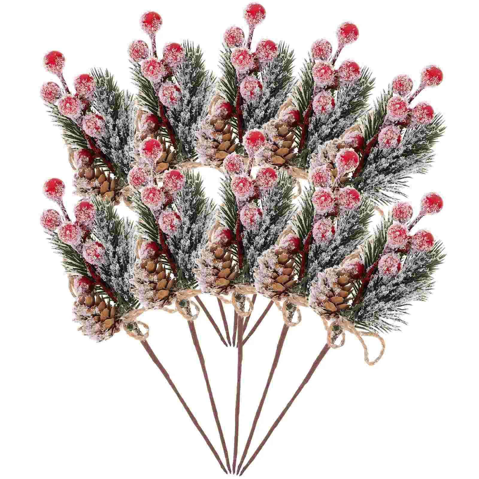 Stimulation Pines for Decorations Pinecil Artificial Picks Christmas Crafts Berry Needles