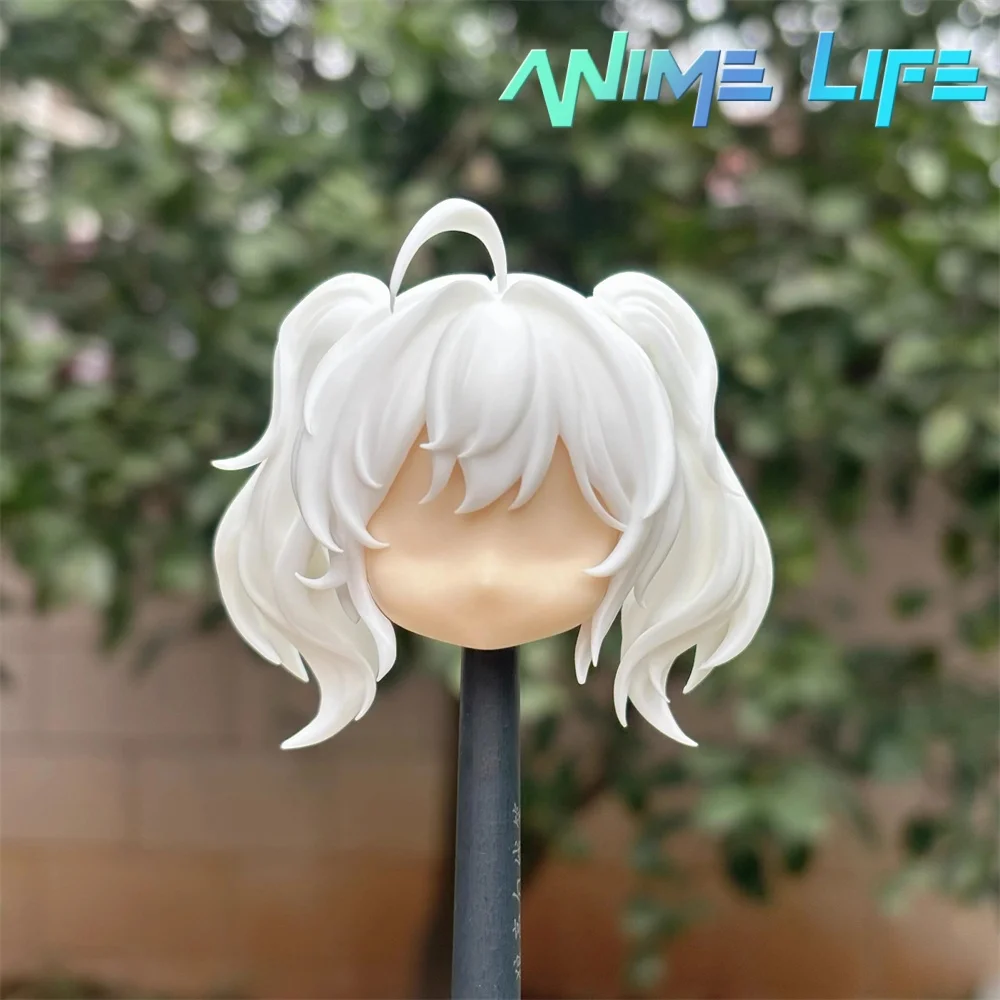 

BJD Head Shell Double Ponytail Girl Handmade OB11 OB22 Hair Plate White Film Detachable Toy Model Cosplay