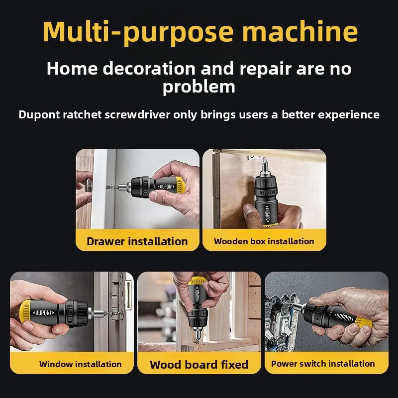 DuPont Multi-function Ratchet Screwdriver Batch Tool, Set of Plum Blossom/cross Labor-saving Screwdriver,