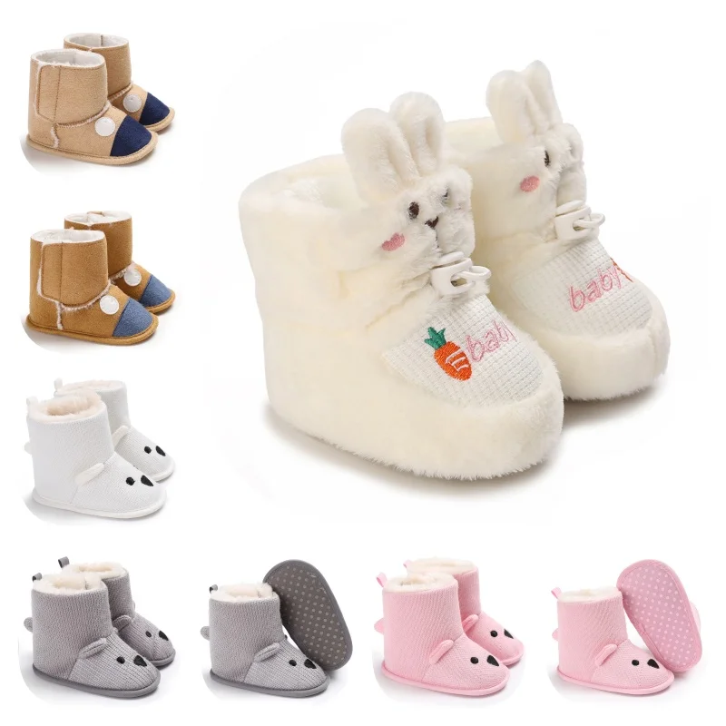 

New Baby Boots Warm Soft Sole First Walker Boots for Boys Girls Infants 0-18 Months