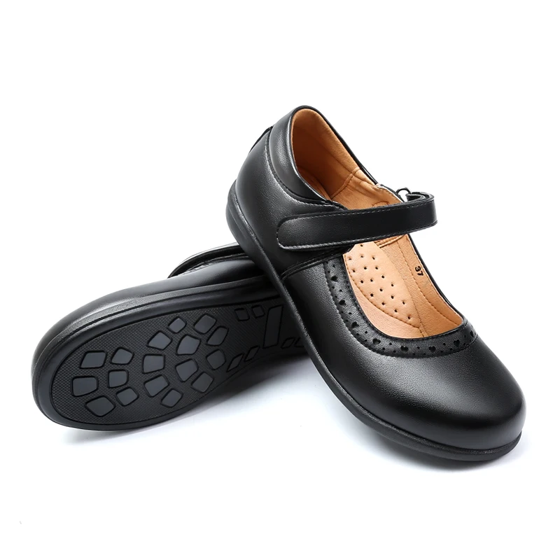 Flat School Shoes Due to Childhood Comfortable Princess Shoes for Girls Black Soft Bottom Female Child Shoe Mary Jane Kids Girl