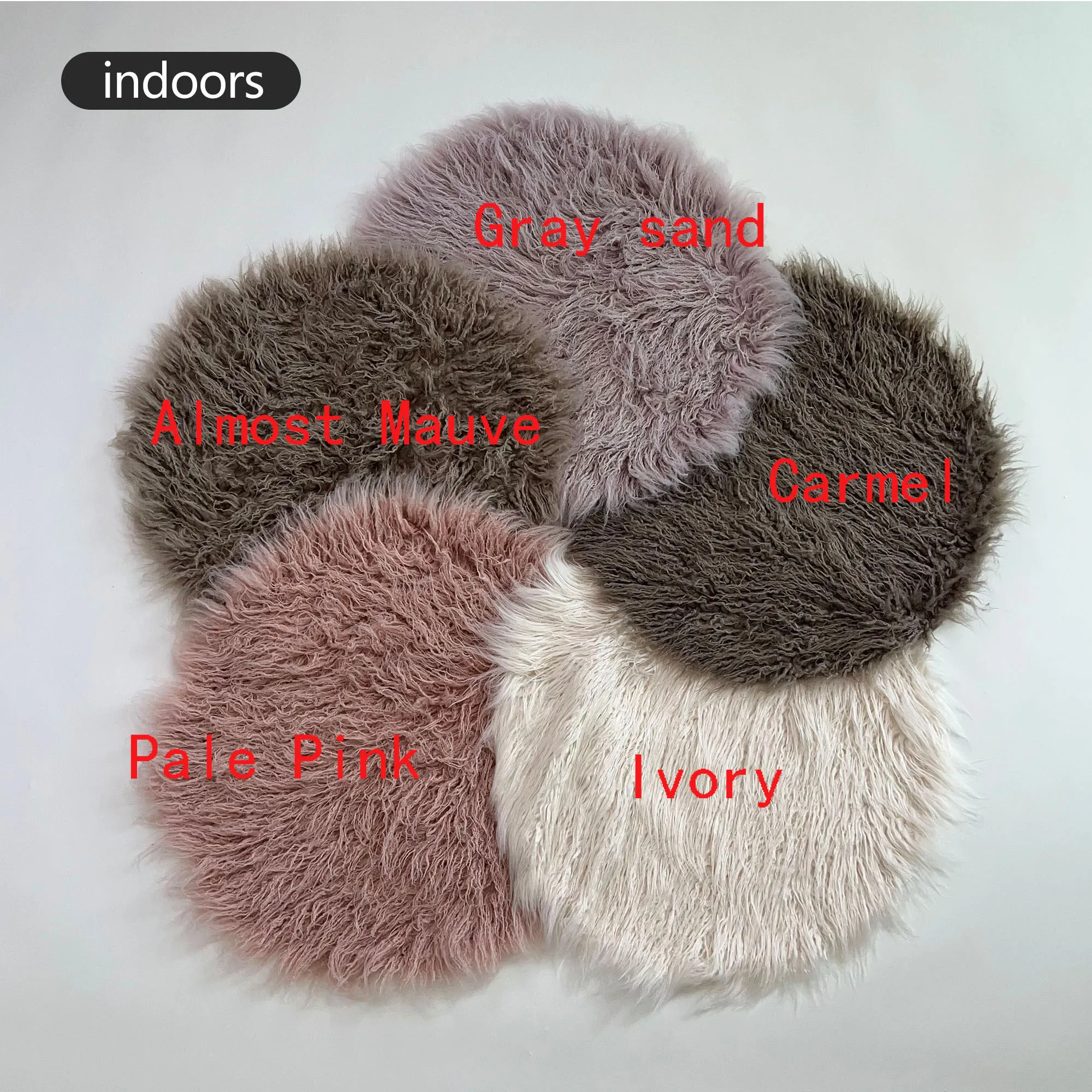 Don&Judy Newborn Photography Props Soft Baby Faux Fur Long Pile Blanket Background Kid Layer Cute Infant Photo Shoot Accessories