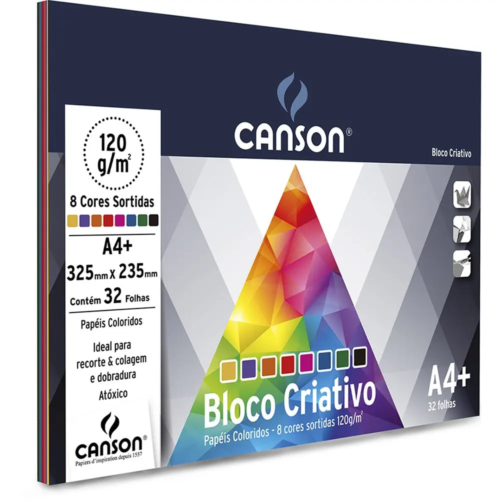 Blocos Criativos CardsA4 32FL120g Brinquedo De Simulação De Hogareira Para Crianças 8 Cores 325x235mm Canson