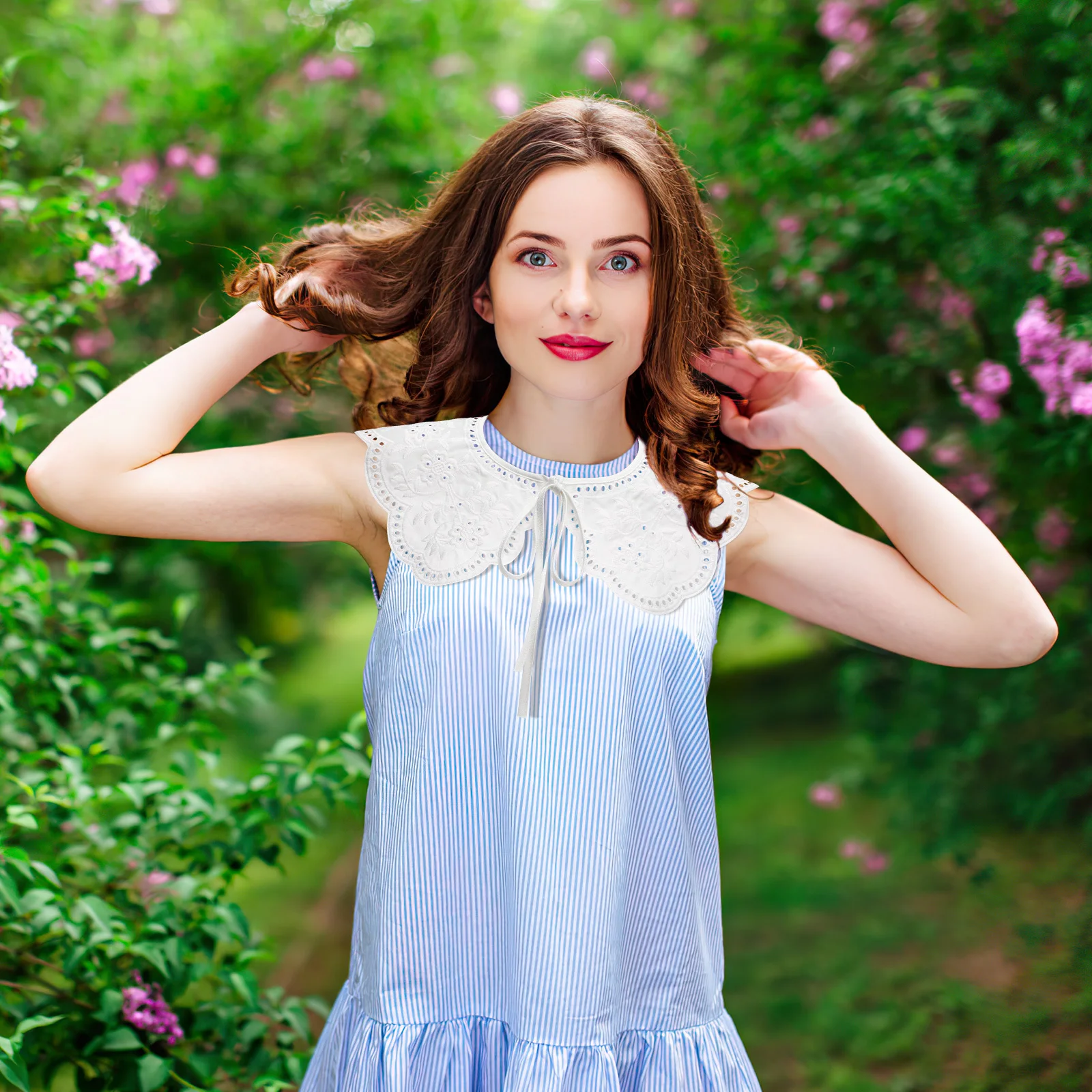 

Cotton Lace Embroidered Detachable Fake Collar Women Shirt False Collar for Dress Blouse Coat Accessories Fake Collars