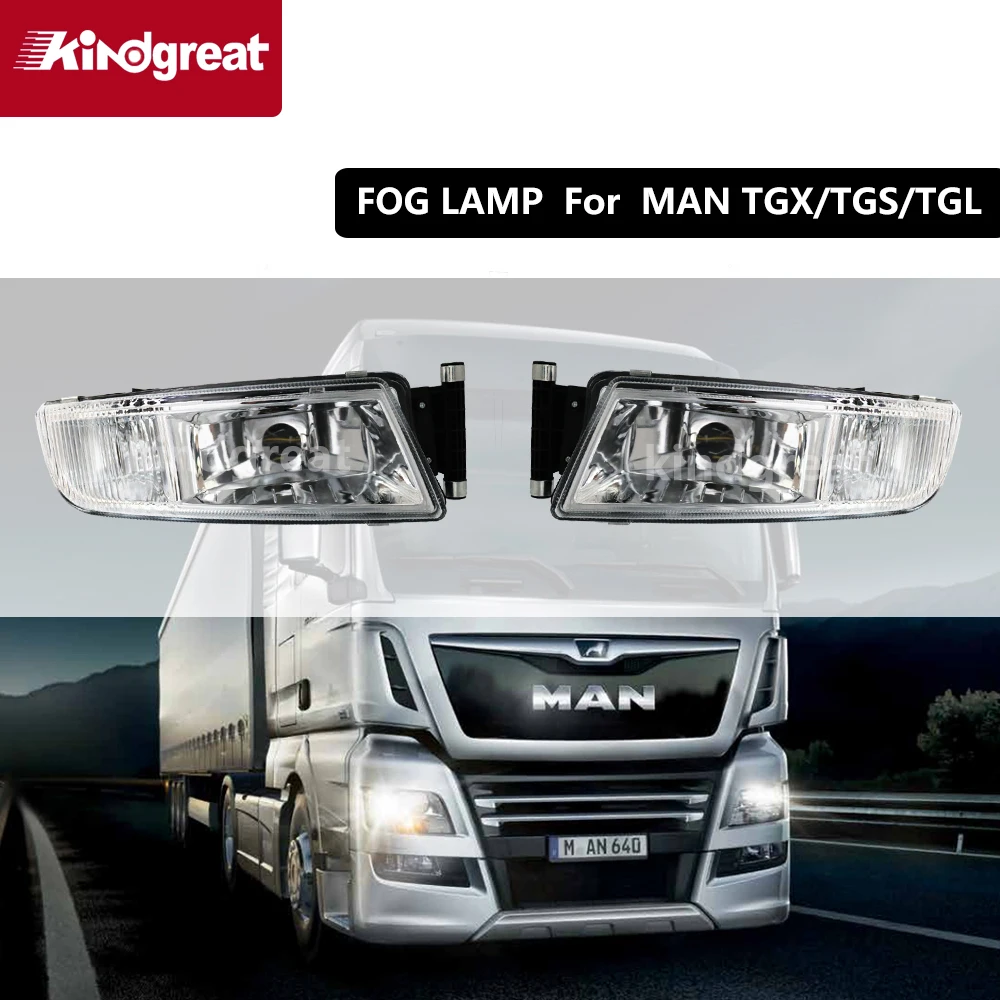 

1Pcs fog Lamp for MAN TGX/TGS/TGL truck fog lamp 81251016522 81251016521 E APPROVE