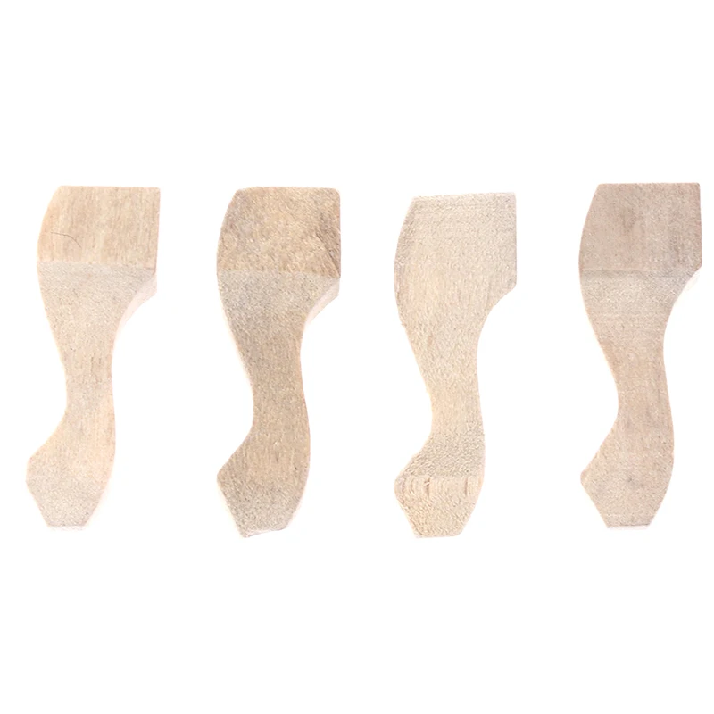 4 stks/set DIY Miniatuur Meubels Maken Accessoire Speelgoed 1/12 Schaal Poppenhuis Theetafel Kast Bank Been Kit