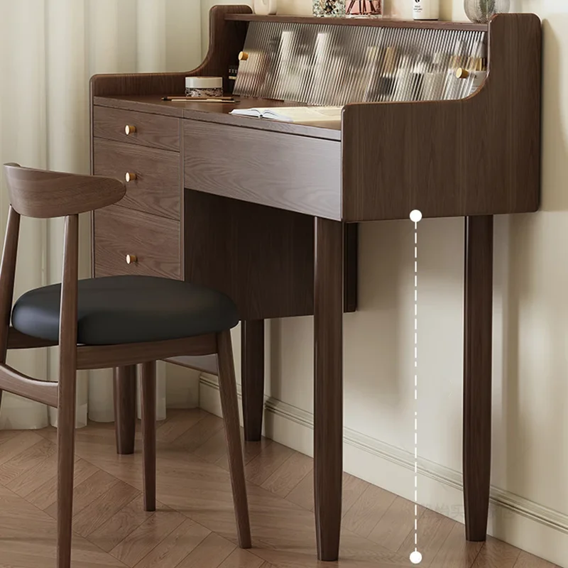 

Wood Makeup Dressing Table Bedroom Mirror Drawers Storage Luxury Women Vanity Table Living Room Vestidores Trendy Furniture