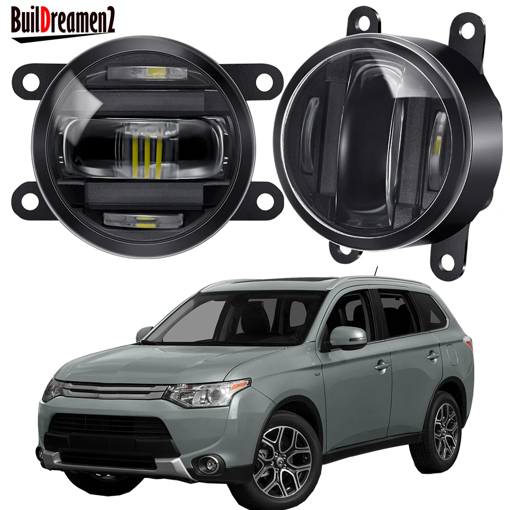 

2IN1 Function 30W Aluminum LED Fog Light with DRL For Mitsubishi Outlander 2013-2019 H11 Car Front Fog Daytime Running Lamp 12V