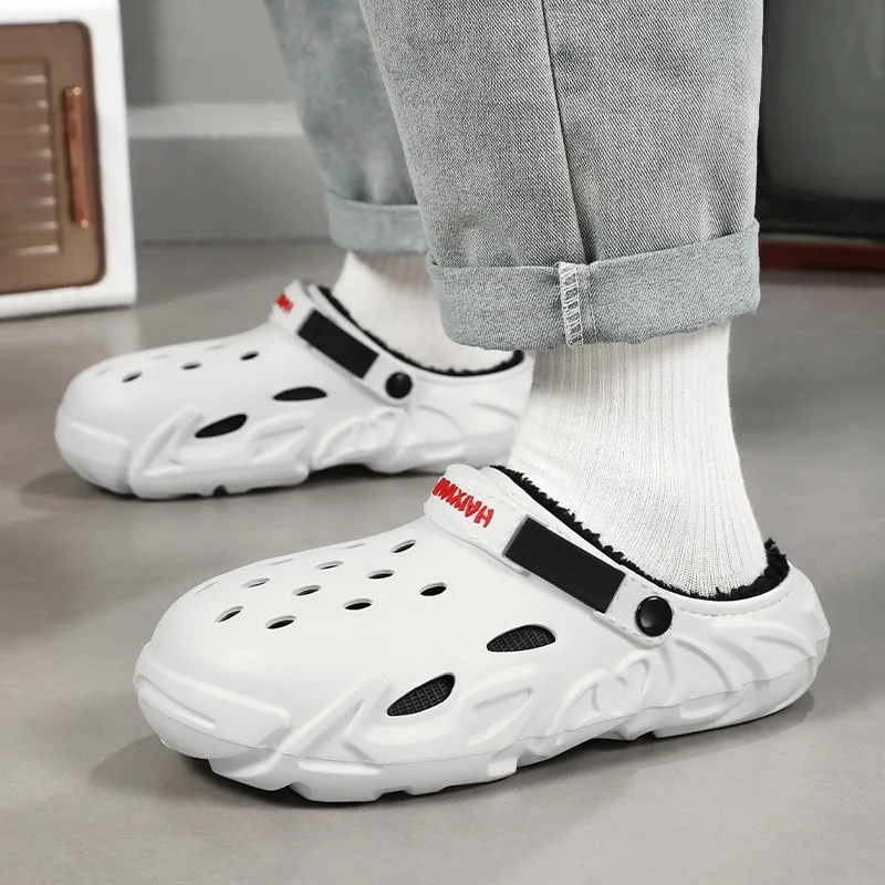 Men's Slippers Shoes for Men Work Wear Non-slip Couple Women Home Shoes Soft and Comfortable Platform Added Cotton Ventilate