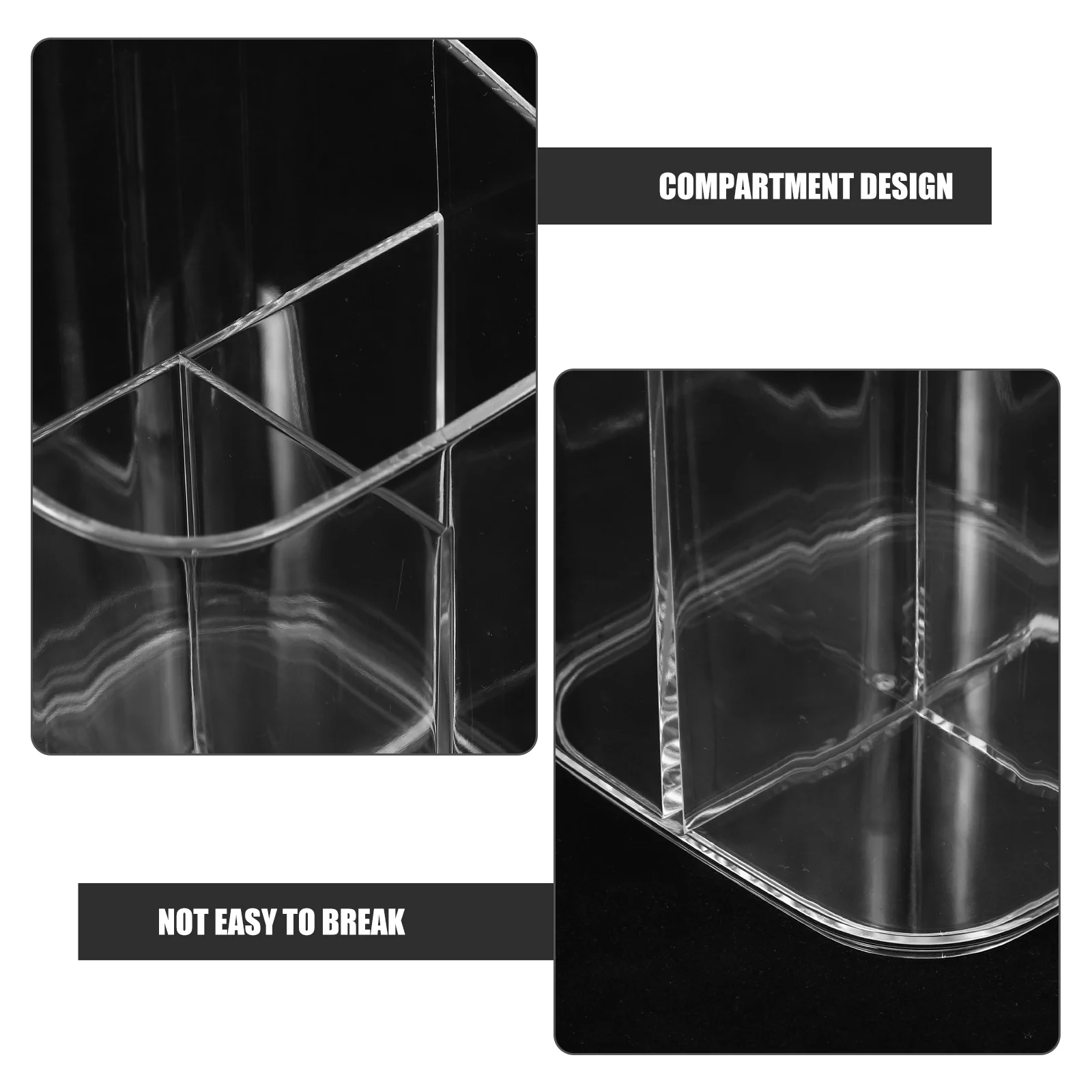 

2pcs Makeup Brush Organizers Clear Plastic Holders Vanity Desktop Storage Makeup Organizer Holder Container Stand Brush