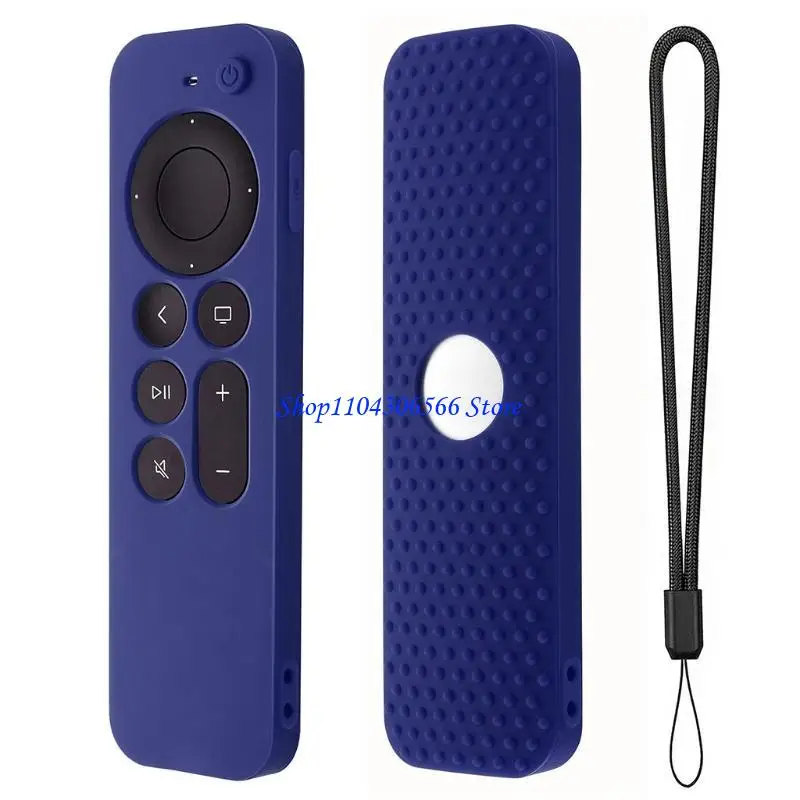 

02DD Silicone Protective for Case Anti-Slip Cover Skin for -Apple 4K Shockproof Re