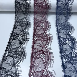 (9M/lot) Wedding Dress Lace Trim 5cm Eyelash Lace Trimming IDY Garment Accessories For Sewing Work