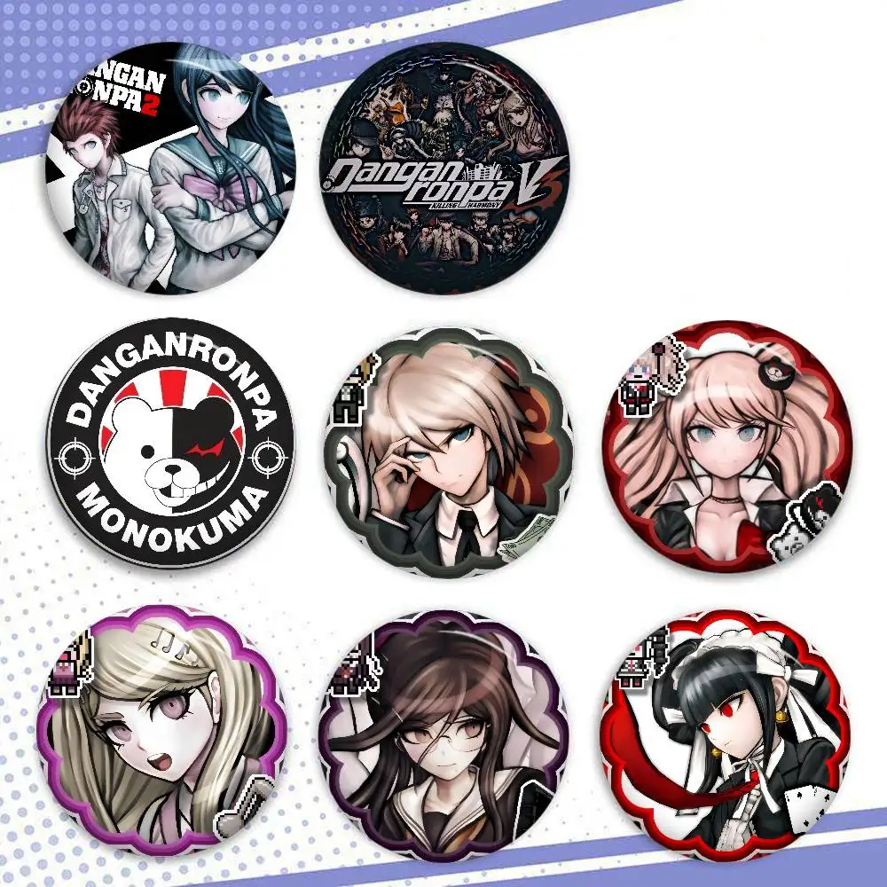 

Значок-брошь ручной работы с логотипом аниме-игры D_DanganRonpaS, мультяшный значок для одежды, украшение для рюкзака, аксессуары для бижутерии