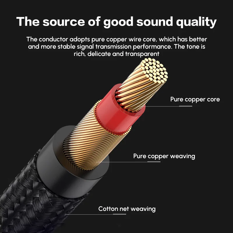 아연 합금 하우징과 나일론 브레이드 케이블이 포함된 UGREEN 6.5mm 악기 케이블(남성-남성)