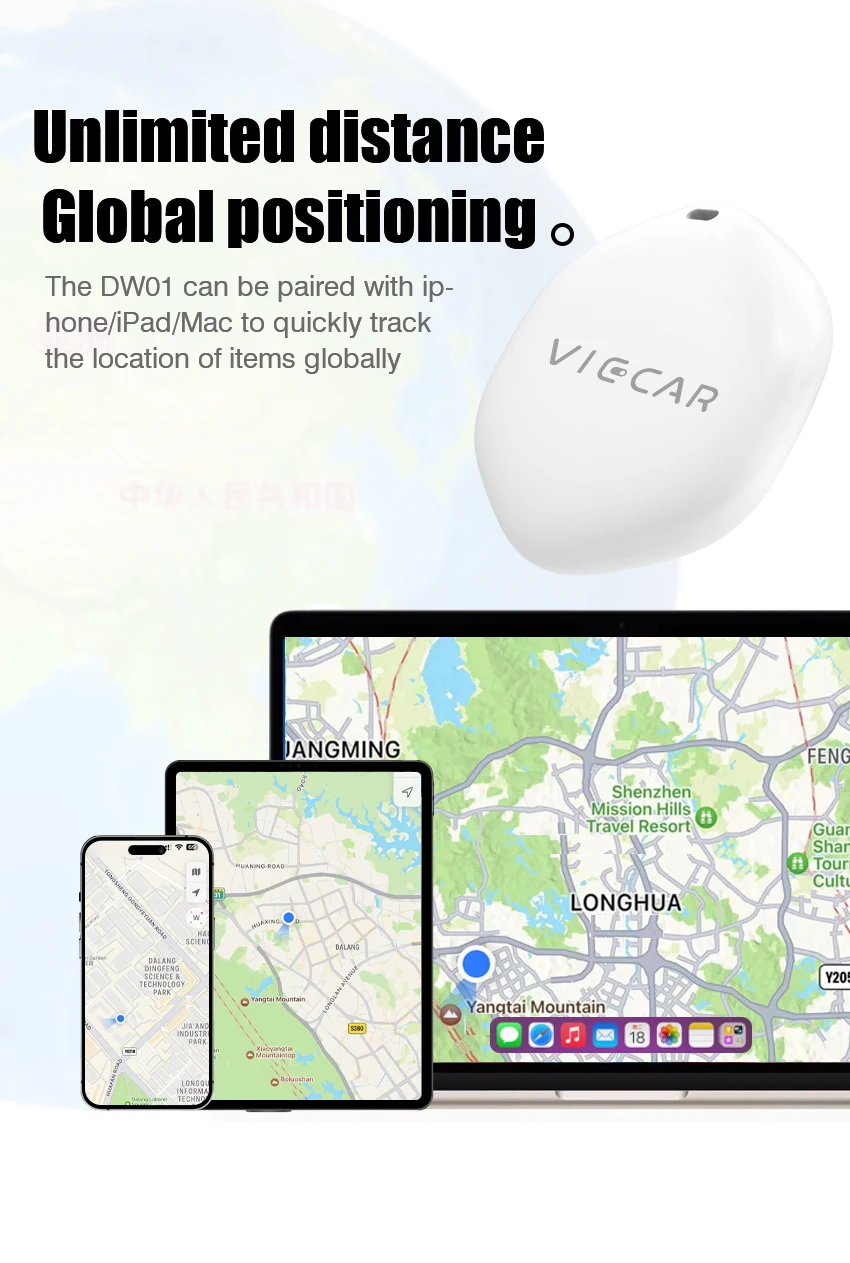 CPVAN Mini Bluetooth GPS Tracker For Apple Find My  Anti Lose Reminder Device Key Finder Pet Dog Kid Bag Wallet Car Locator