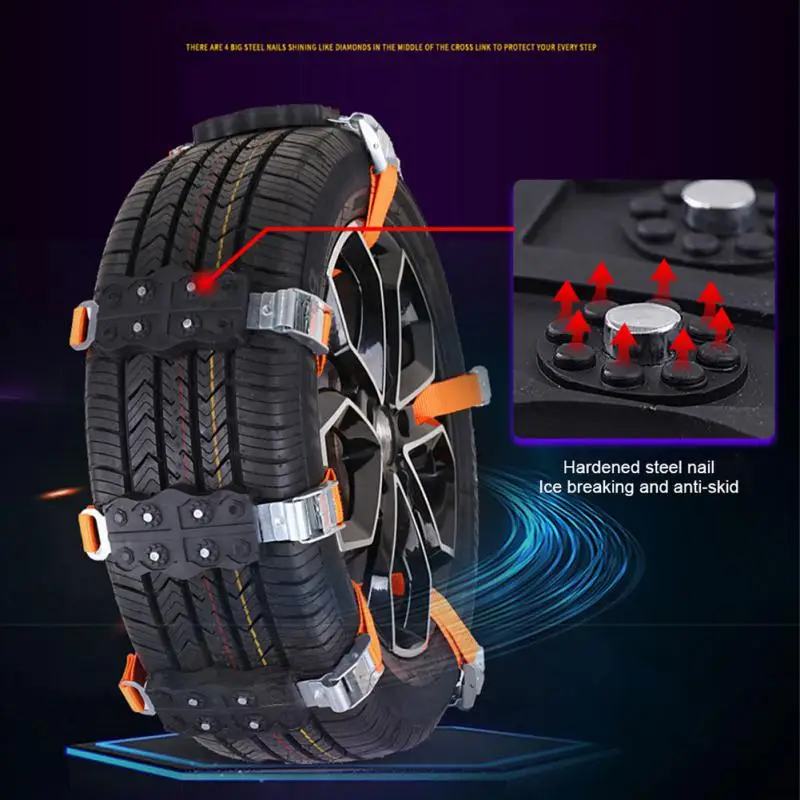 

Icy Road Tire Chain Beef Tendon Material Emergency Universal Anti-skid Car Accessories Emergency Car Tire Snow Chain