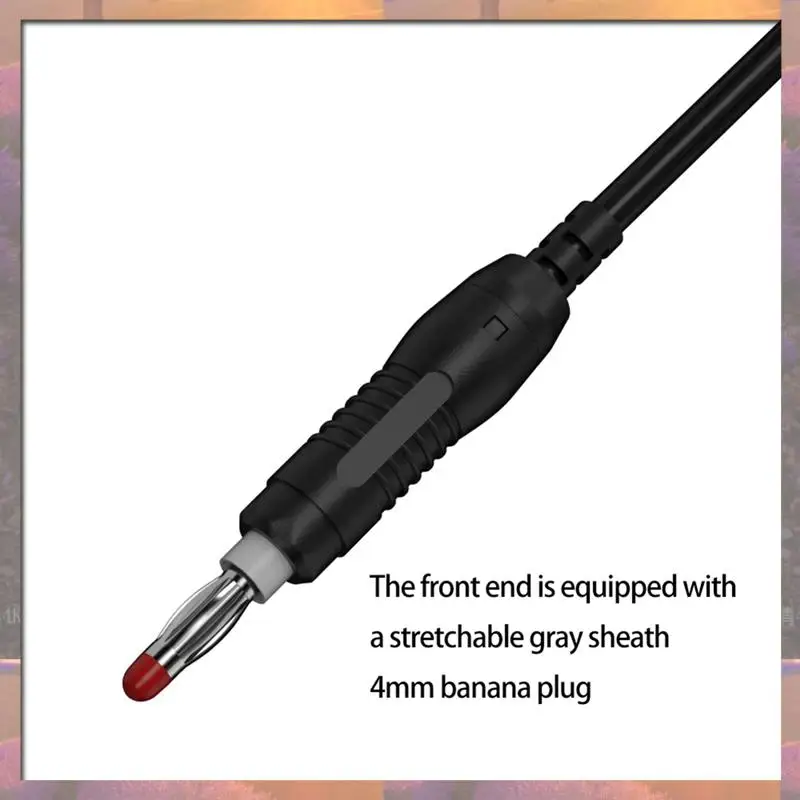 أعلى بيع 2 قطعة 4 مللي متر قابل للسحب سلامة الموز التوصيل إلى الموز التوصيل 1 متر النيكل مطلي النحاس الموز التوصيل J.70019 اختبار الرصاص أحمر أسود