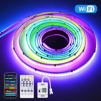 WiFi COB RGBIC LED Strip 12V 2m 3m 5m 10m Dream Color Addressable IC WS2811 Light APP Remote Control fr Alexa Google SmartThings