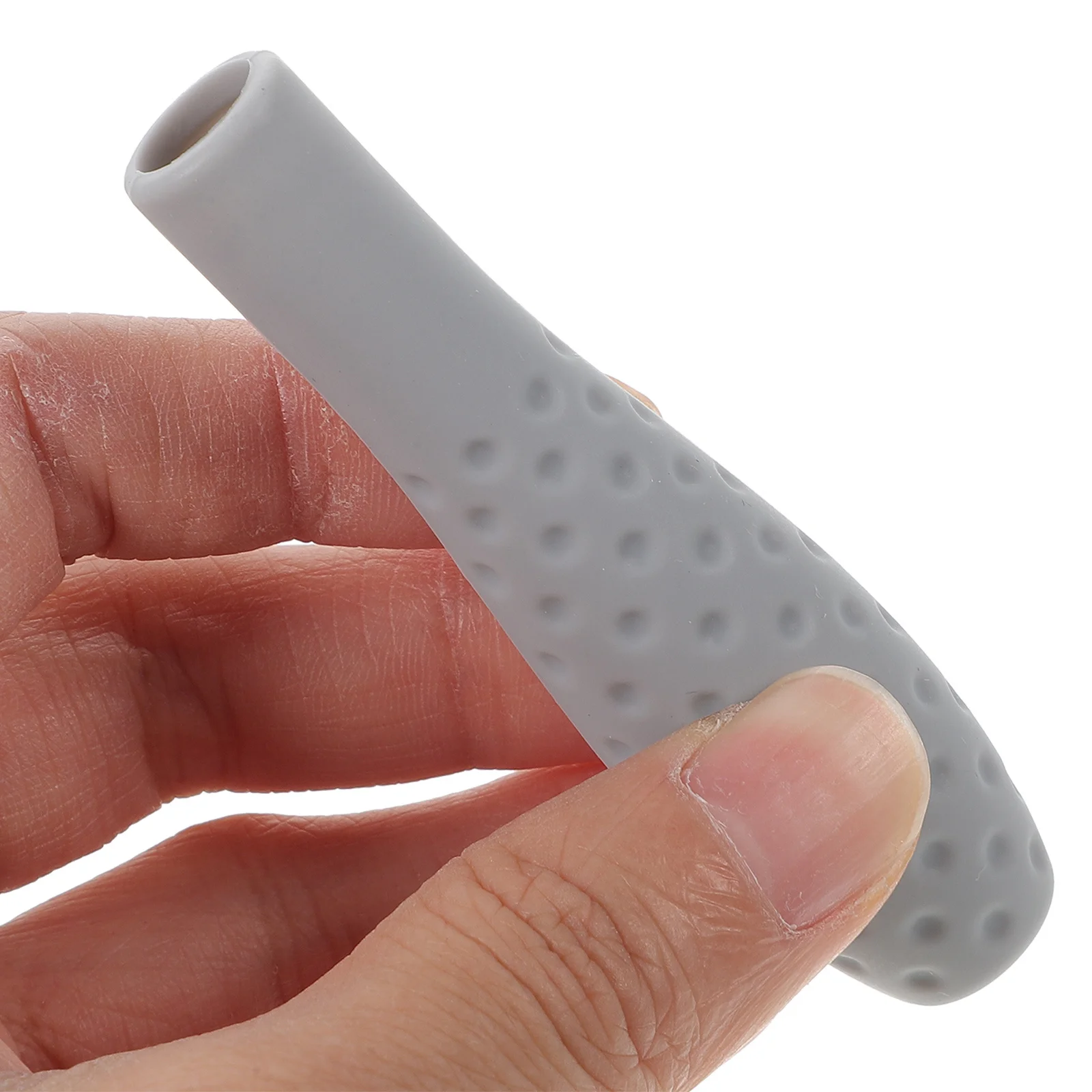 Capa protetora de silicone para caneta, capa protetora cinza, suporte de borracha de silicone, compatível com lápis, design ergonômico e antiderrapante