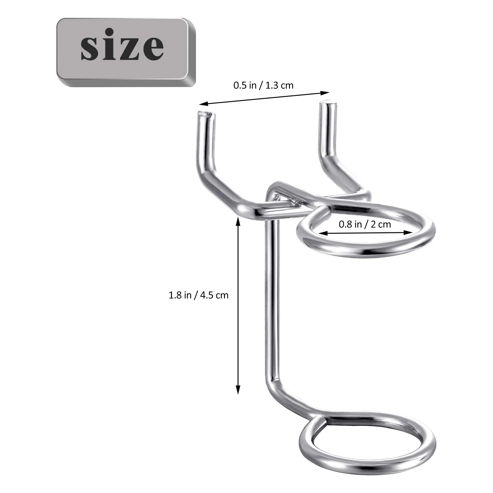 

20 Pcs Hardware Hooks Pegboard Accessories Double Ring Tool Rack Screwdriver Holder Iron Material Organizers Garage Storeroom