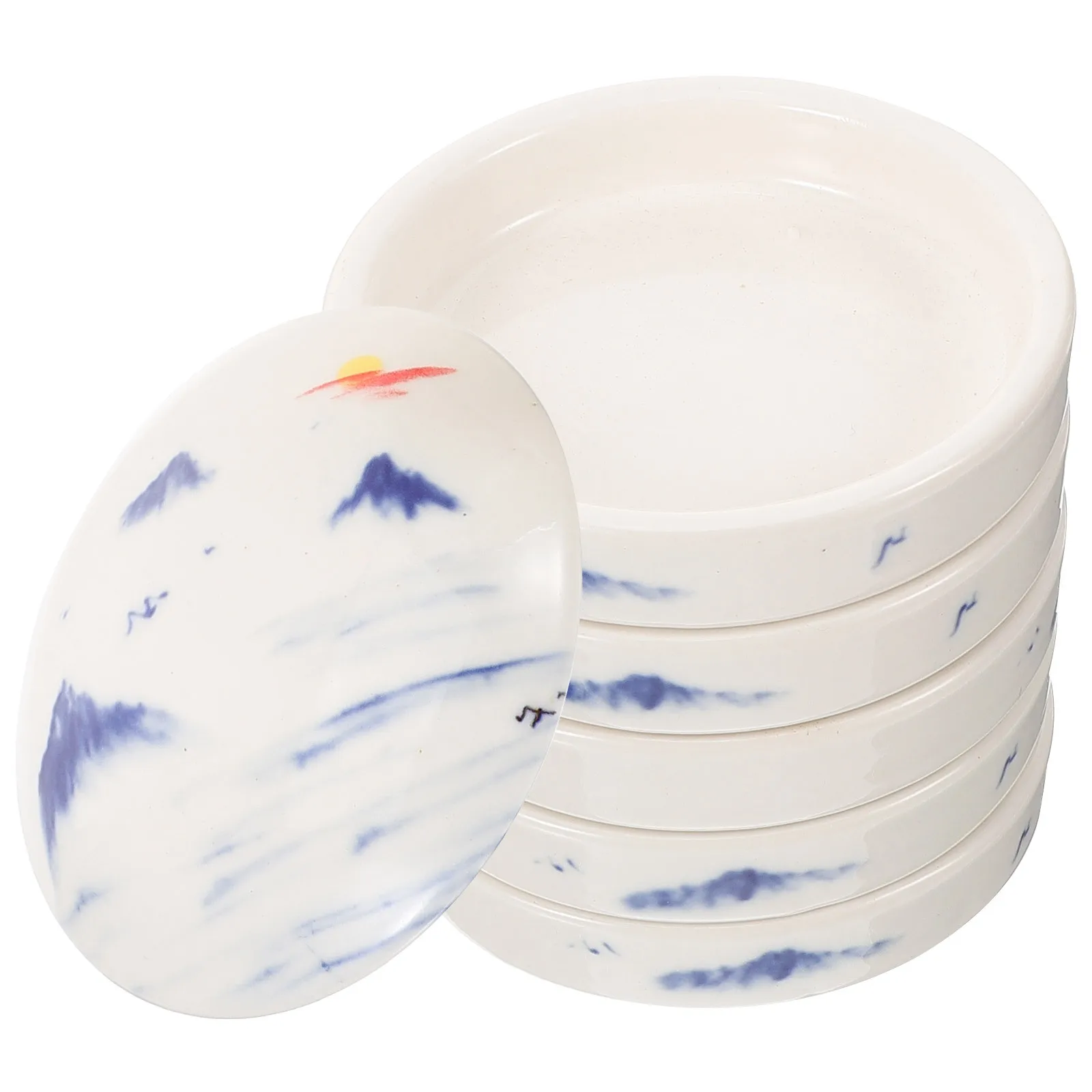 

1 Set Stackable 5-Layer Ceramic Paint Palette Watercolor Mixing Tray For Artists Practical Pigment Trays Art Painting Board