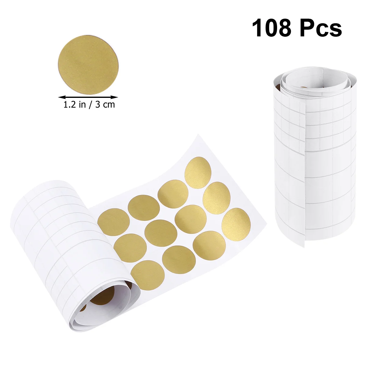 

108pcs Dot Art Wall Paste Personality Decorative Stickers for Living Room Bedroom 's Room Golden