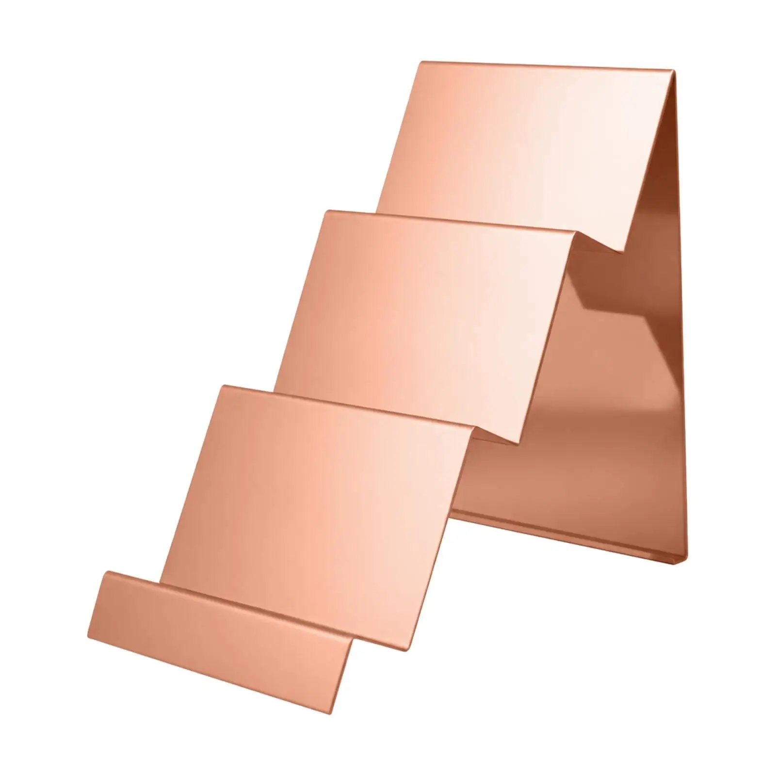 Countertop Merchandising Rack Angled Tiers 3 Step Riser Display Holder Shopkeepers, Shop Showcase, Reception Area