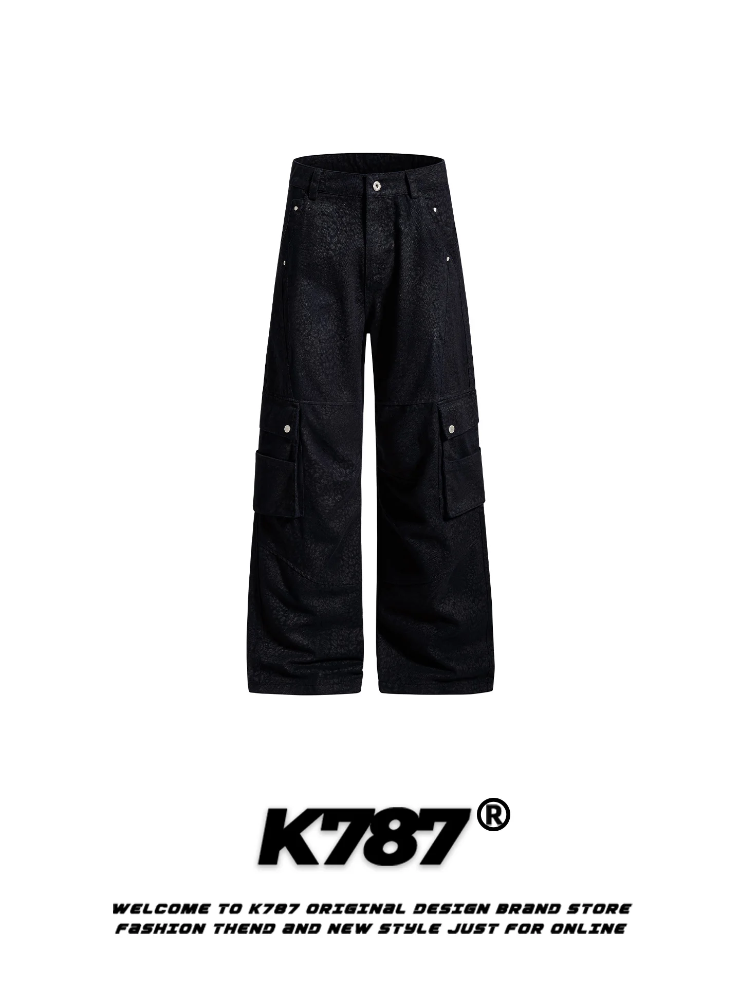 

Рабочие брюки K787 в американском ретро-стиле с леопардовым принтом, свободные, повседневные, прямого кроя, в пол, для мужчин и женщин