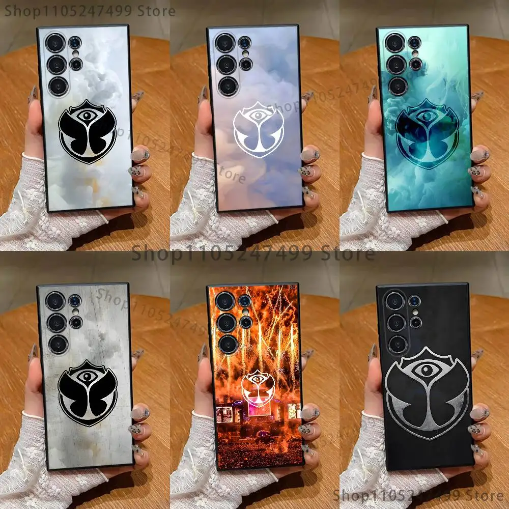 

T-Tomorrowland Music Phone Case For Samsung S25,S24,S21,S22,S23,S30,Ultra,S20,Plus,Fe,Lite,Note,10,9,5G Black Cover