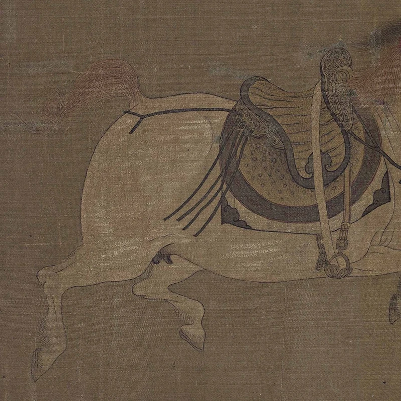 Li Zanhua (899-936) จักรพรรดิโบราณ (King of the Eastern Danes) เดินทาง scroll ภาพวาดที่มีชื่อเสียง 1:1 พิพิธภัณฑ์ต้นฉบับขนาดใหญ่ repr