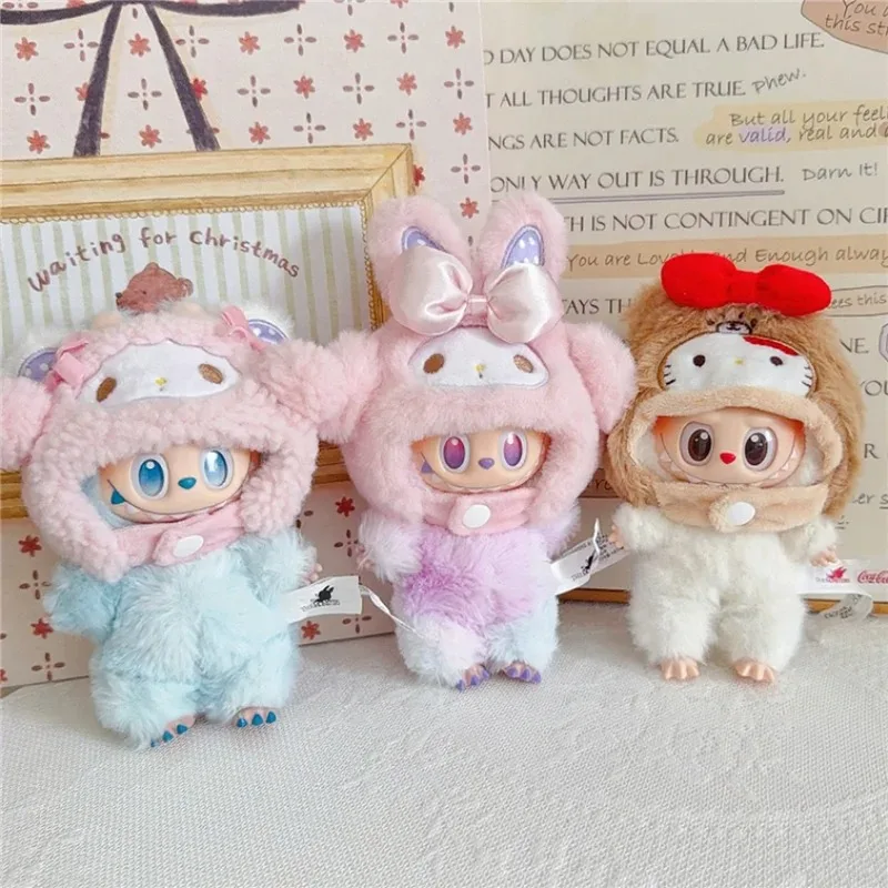 MINISO 15-17 سنتيمتر ل Labubu Dimoo دمية ميلودي Hellokitty Kuromi سينامورول بورين الملابس الكرتون أفخم قبعة الملابس والاكسسوارات #1