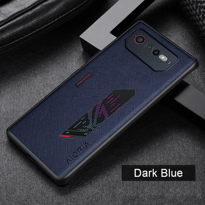 Luxury leather case for Asus ROG Phone 6d, with cross pattern, for ROG Phone 6 - view 2