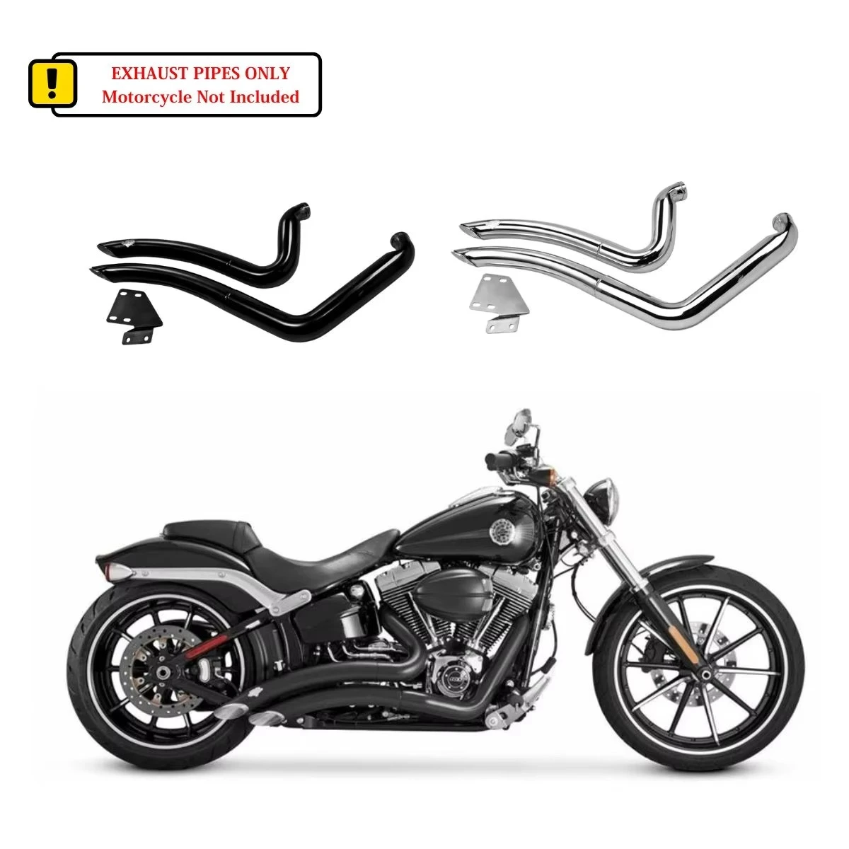 Big Radius 2-Into-2 Exhaust Mufflers  Softail Models Designed for Easy Bolt-On Upgrade