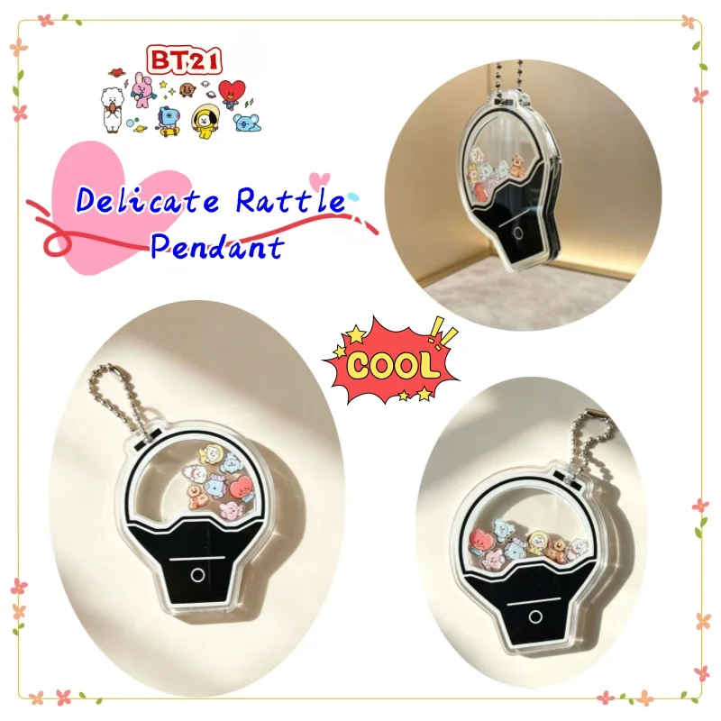 BT21 Koya Tata RJ Shakey Mang Shake Shake Schlüsselanhänger Hochwertiger Kreativer Persönlicher Rucksack-Anhänger Desktop-Ständer Dekoration – Detail 1